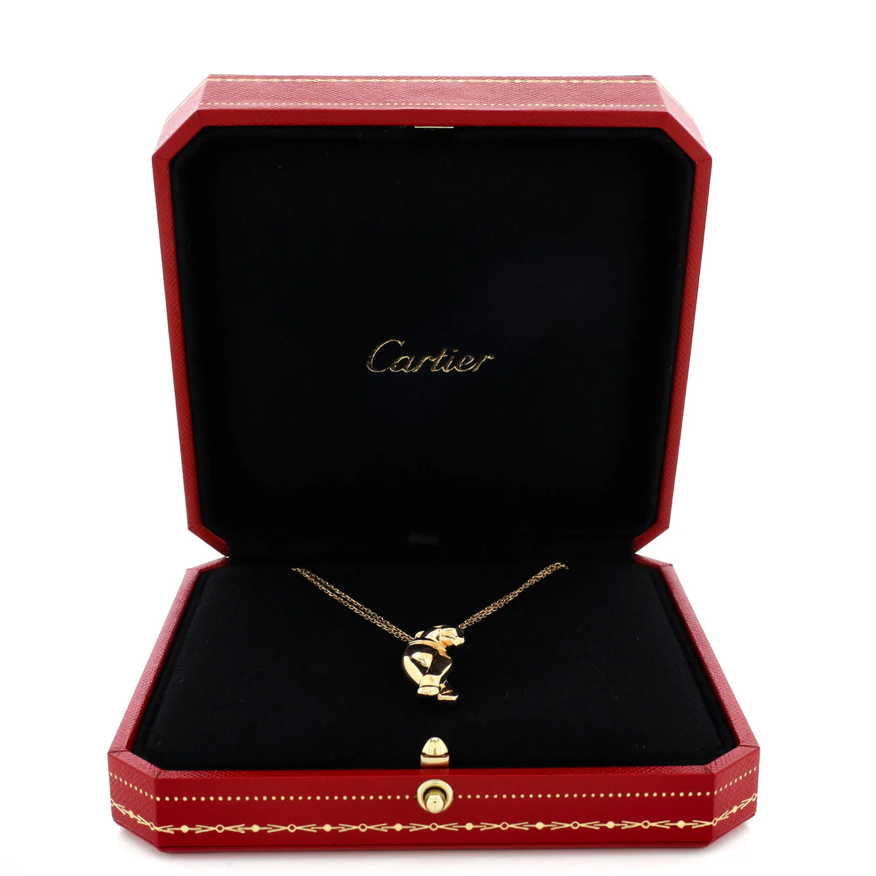 Panthere de Cartier Pendant Necklace 18K Yellow Gold with Tsavorite and Onyx - Deep Luxury