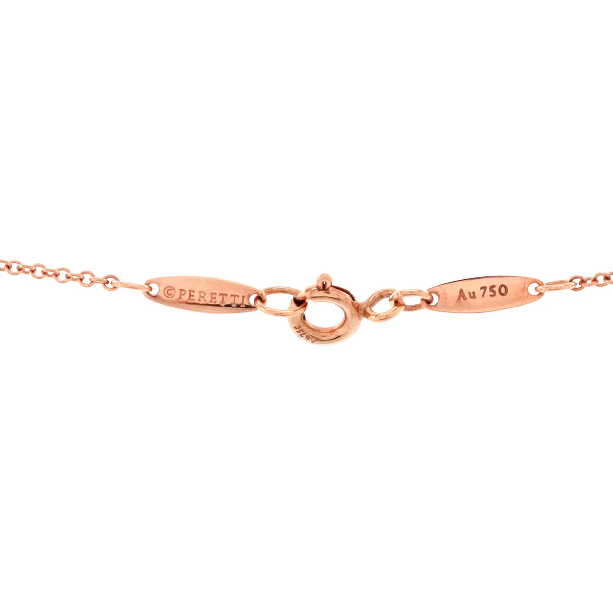 Elsa Peretti Open Heart 5 Diamonds Pendant Necklace 18K Rose Gold with Diamonds - Deep Luxury