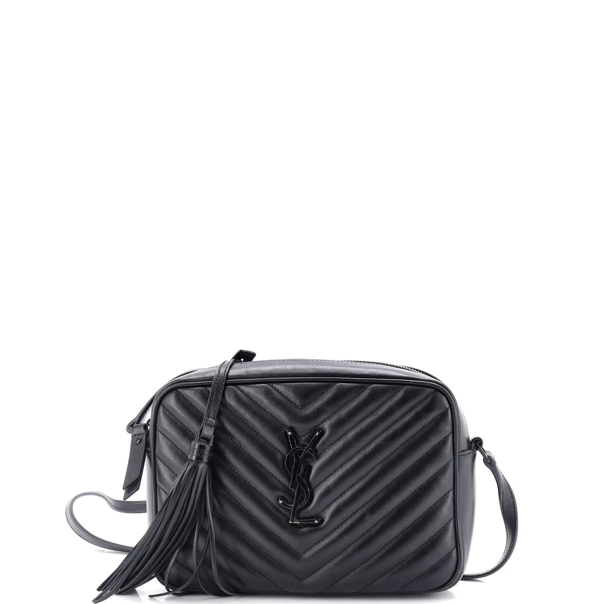 Lou Camera Bag Matelasse Chevron Leather Small - Deep Luxury