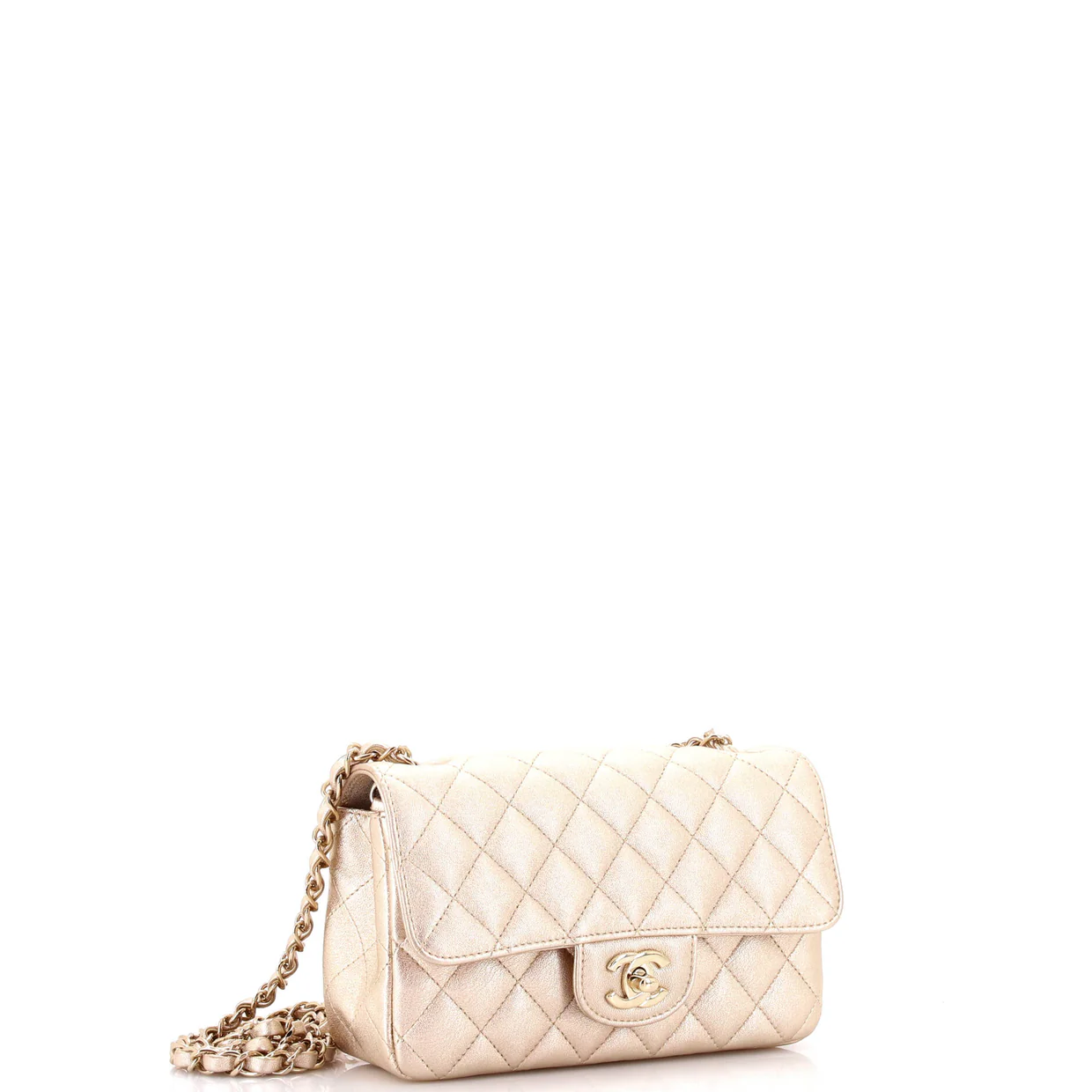 Classic Single Flap Bag Quilted Iridescent Calfskin Mini - Deep Luxury