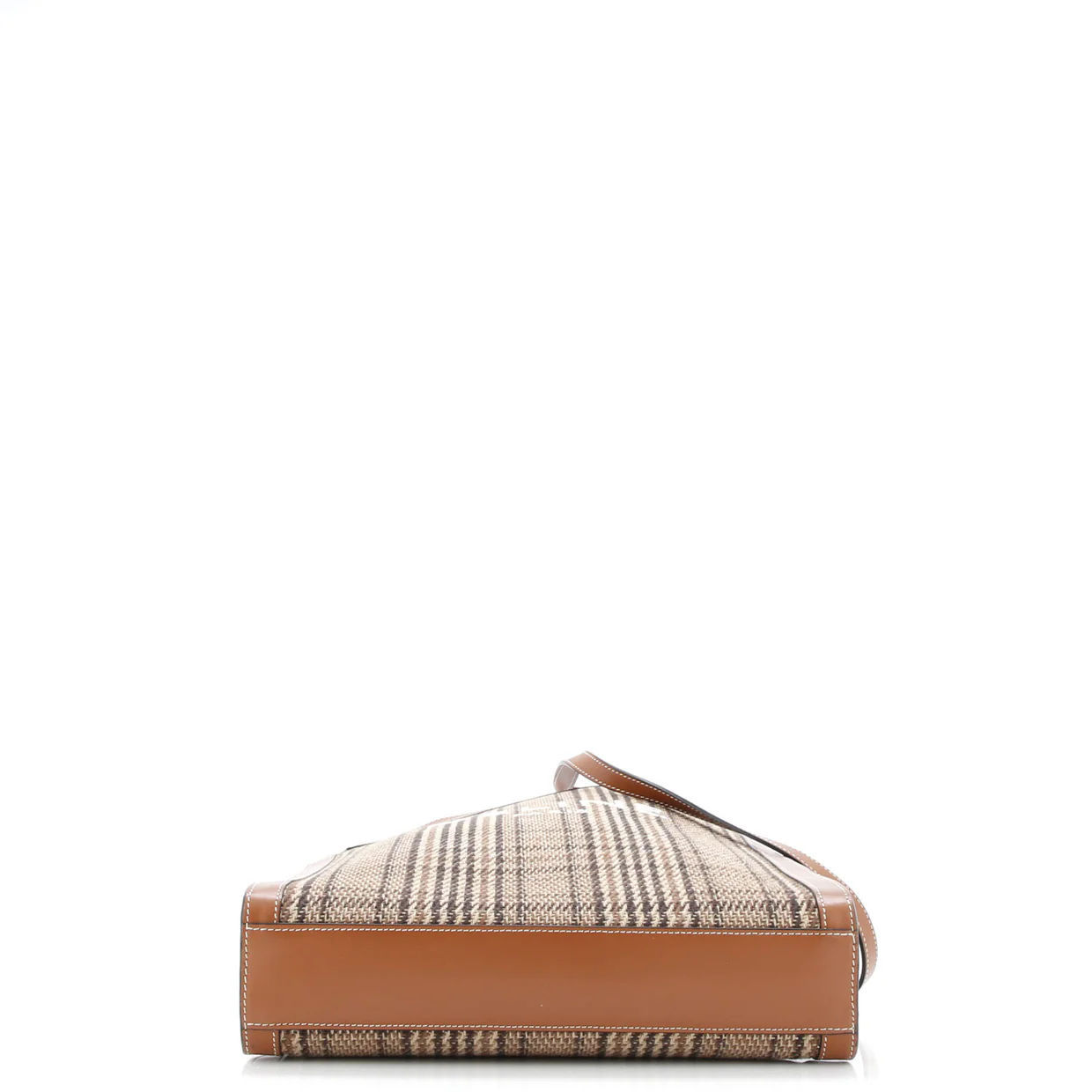 Vertical Cabas Tote Check Canvas and Leather Small - Deep Luxury