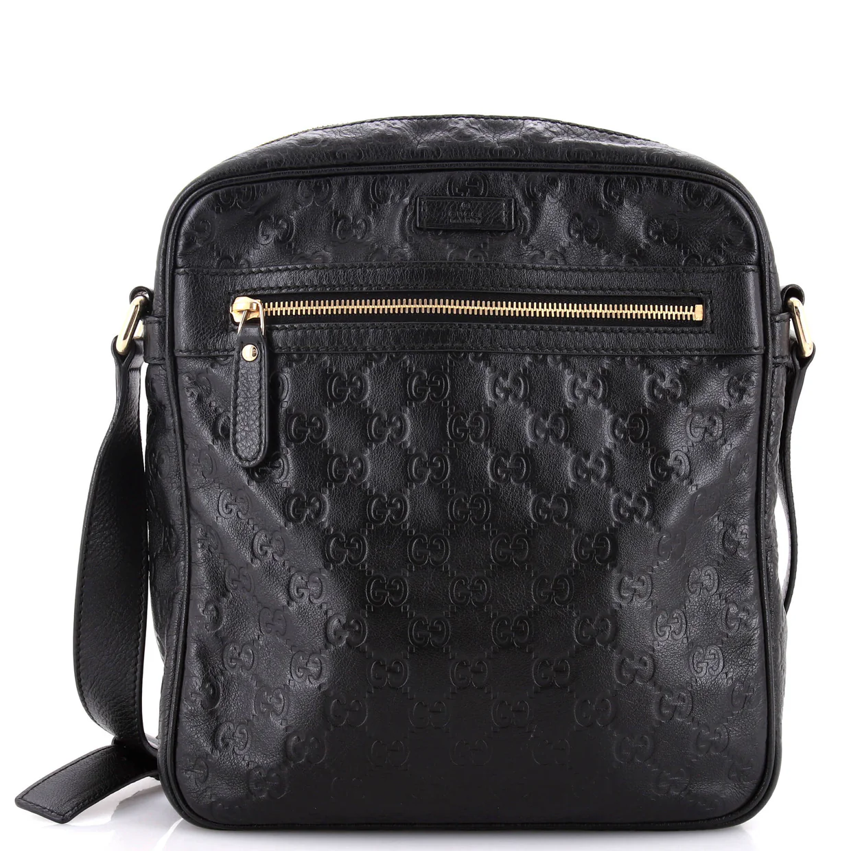 Front Zip Messenger Guccissima Leather Medium - Deep Luxury