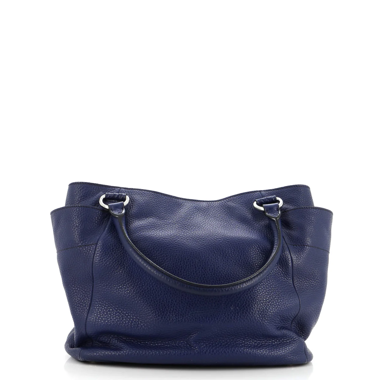 Side Pocket Convertible Tote Vitello Daino Large - Deep Luxury