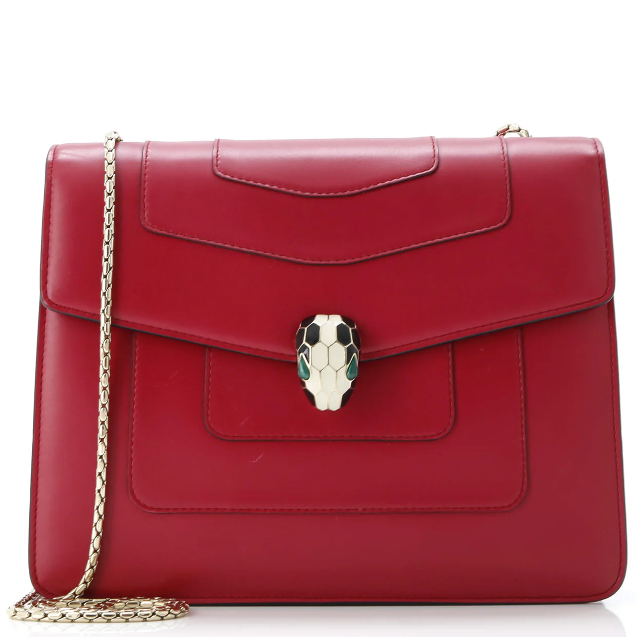 Serpenti Forever Square Shoulder Bag Leather Medium - Deep Luxury