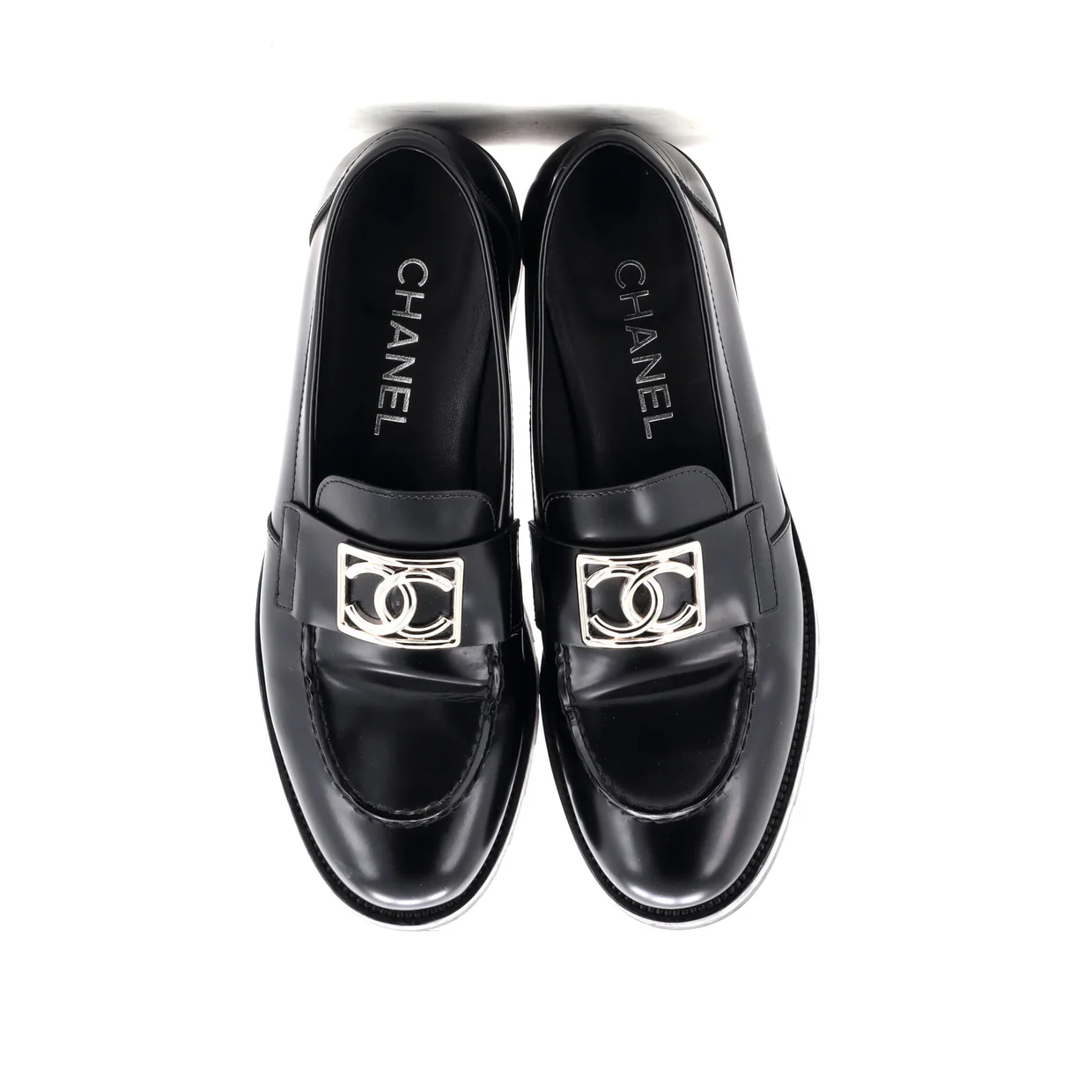 Women's CC Platform Loafers Leather - Deep Luxury
