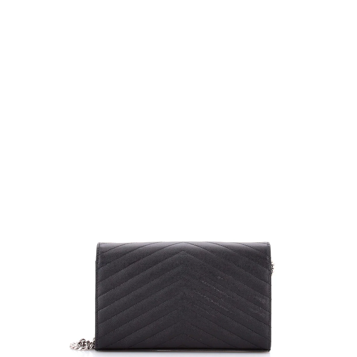 Classic Monogram Wallet on Chain Matelasse Chevron Leather Medium - Deep Luxury