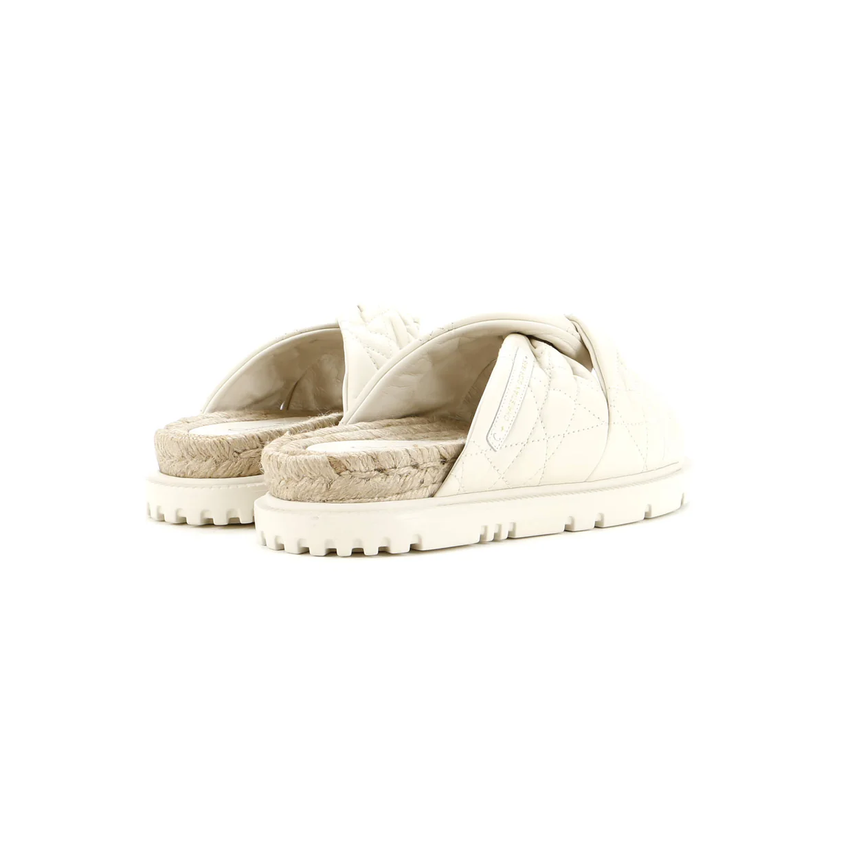 Women's Dtwist Slide Espadrilles Cannage Quilt Leather - Deep Luxury