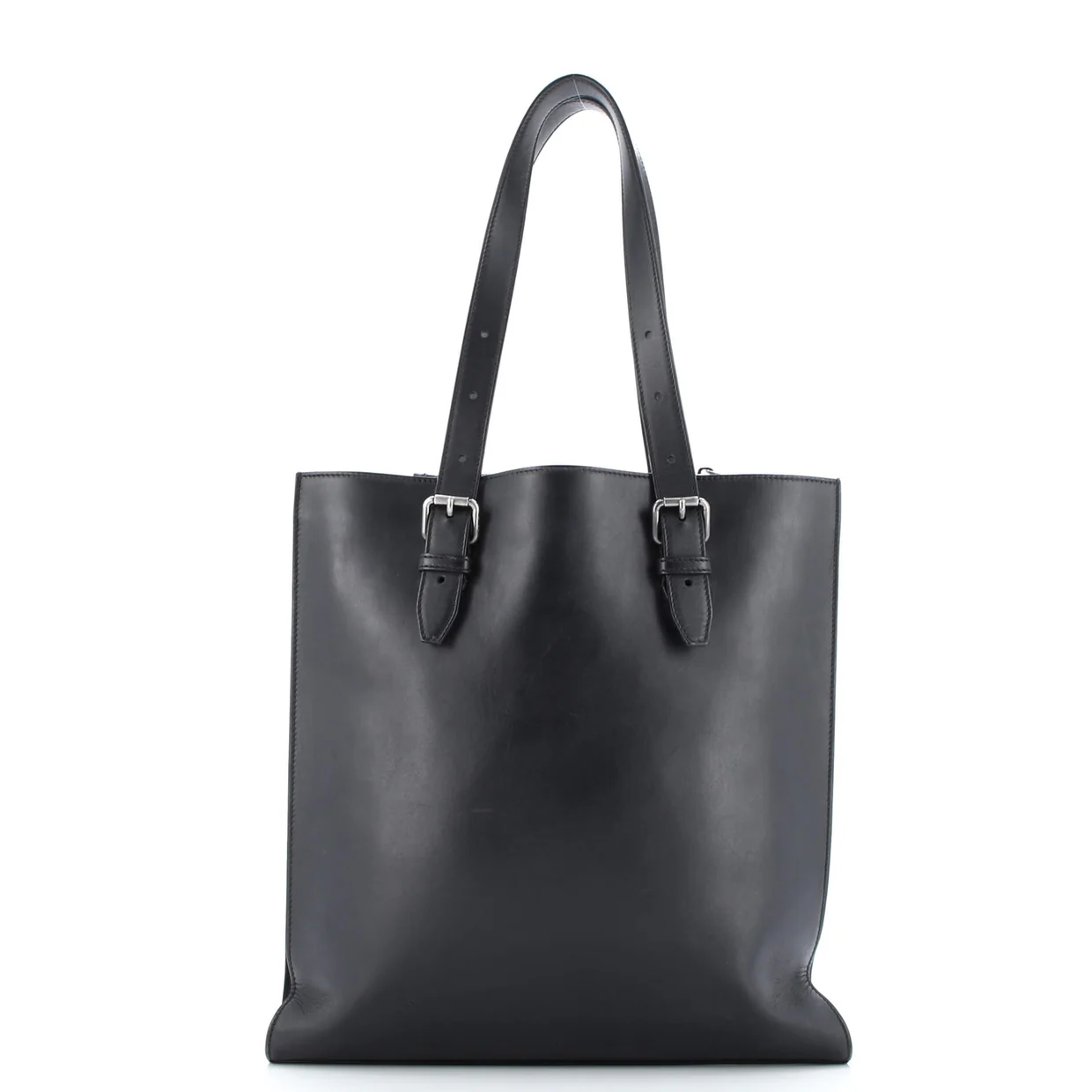 St. Zucca Slim Tote Leather with Embossed Zucca Detail - Deep Luxury