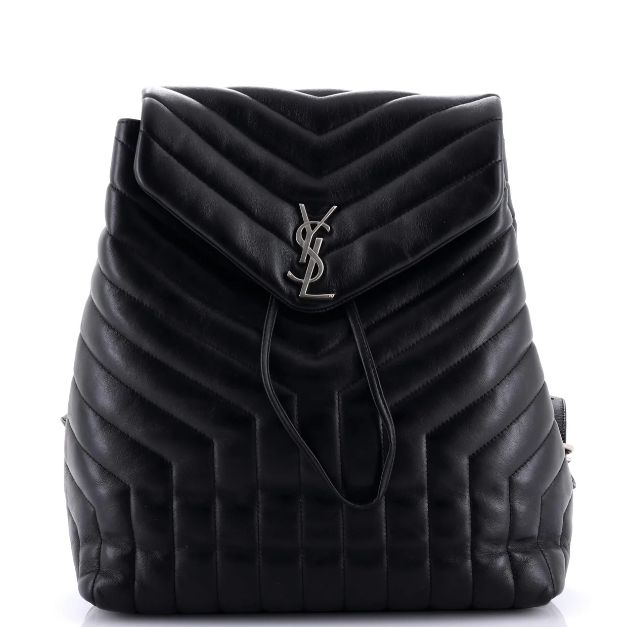 LouLou Backpack Matelasse Chevron Leather Medium - Deep Luxury