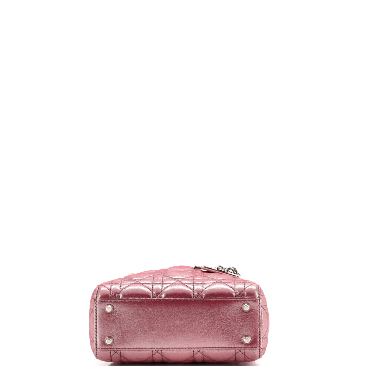 Lady Dior Chain Bag Cannage Quilt Iridescent Leather Mini - Deep Luxury
