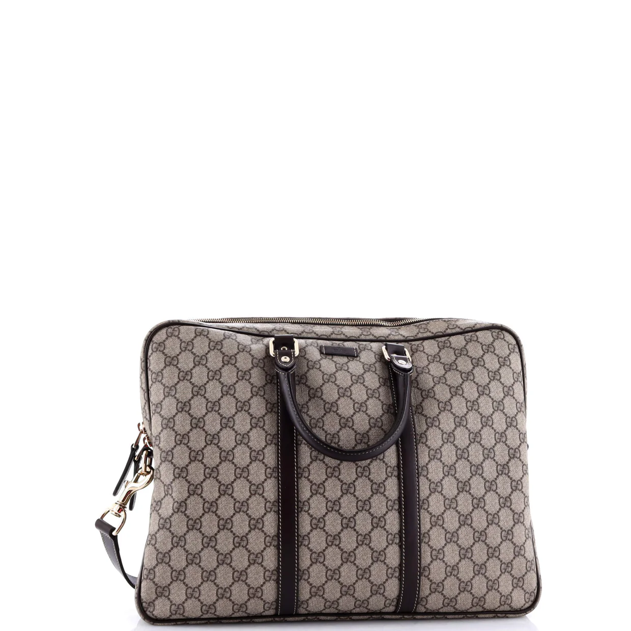 Convertible Briefcase GG Coated Canvas with Leather Large - Deep Luxury