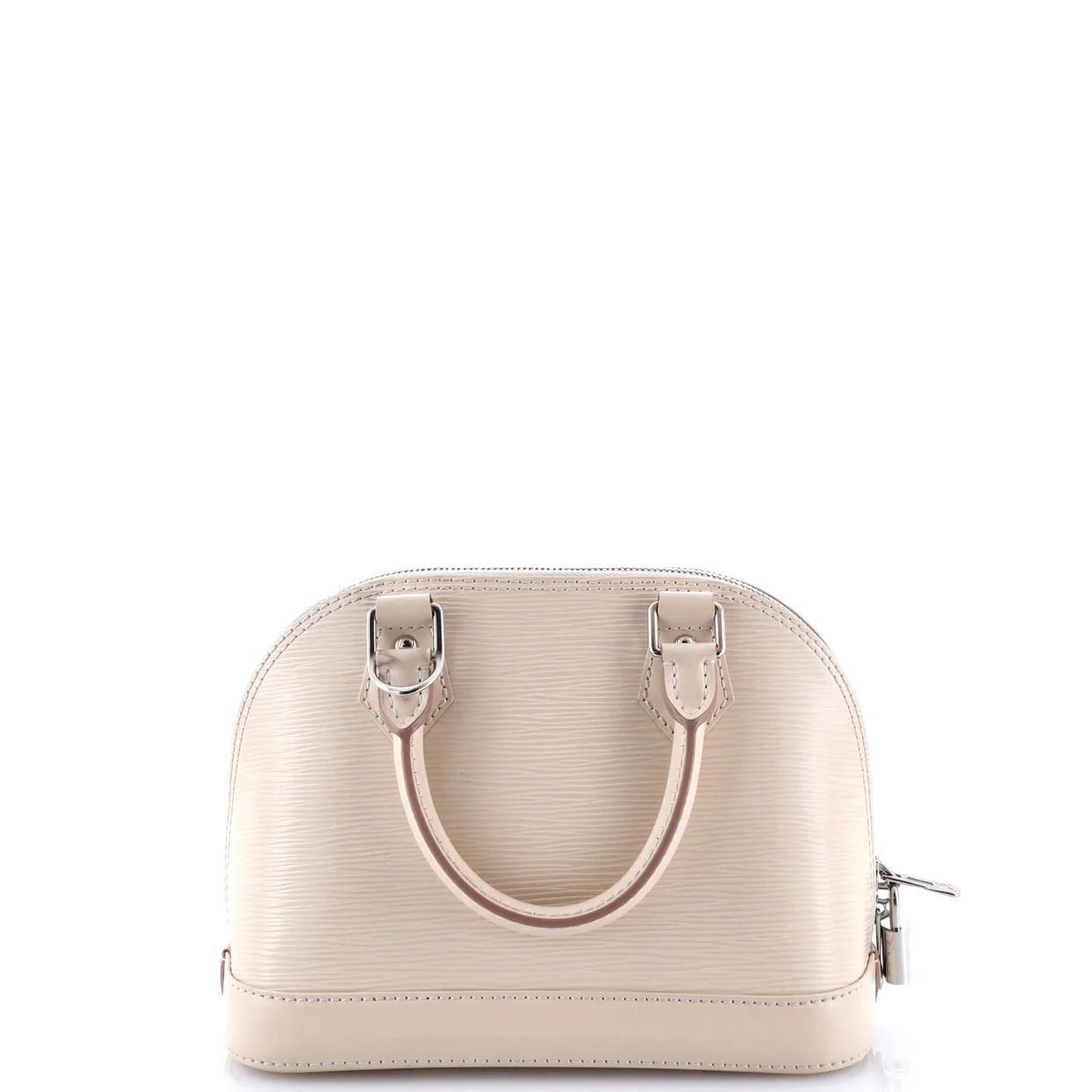 Alma Handbag Epi Leather with Logo Jacquard Strap BB - Deep Luxury