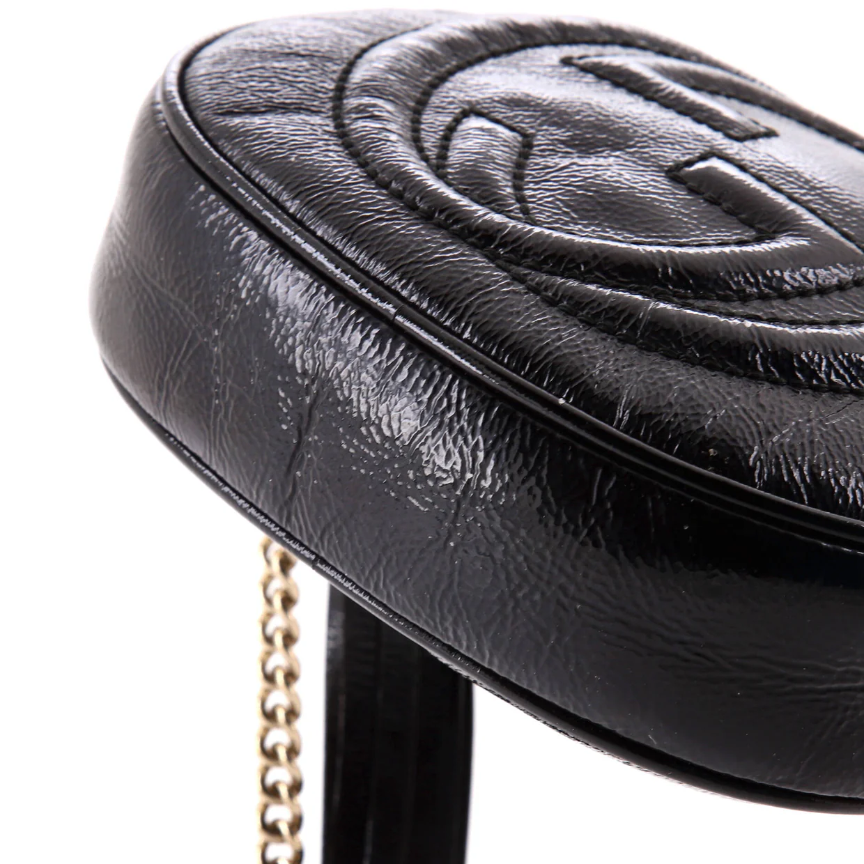 Soho Chain Bag Patent Mini - Deep Luxury