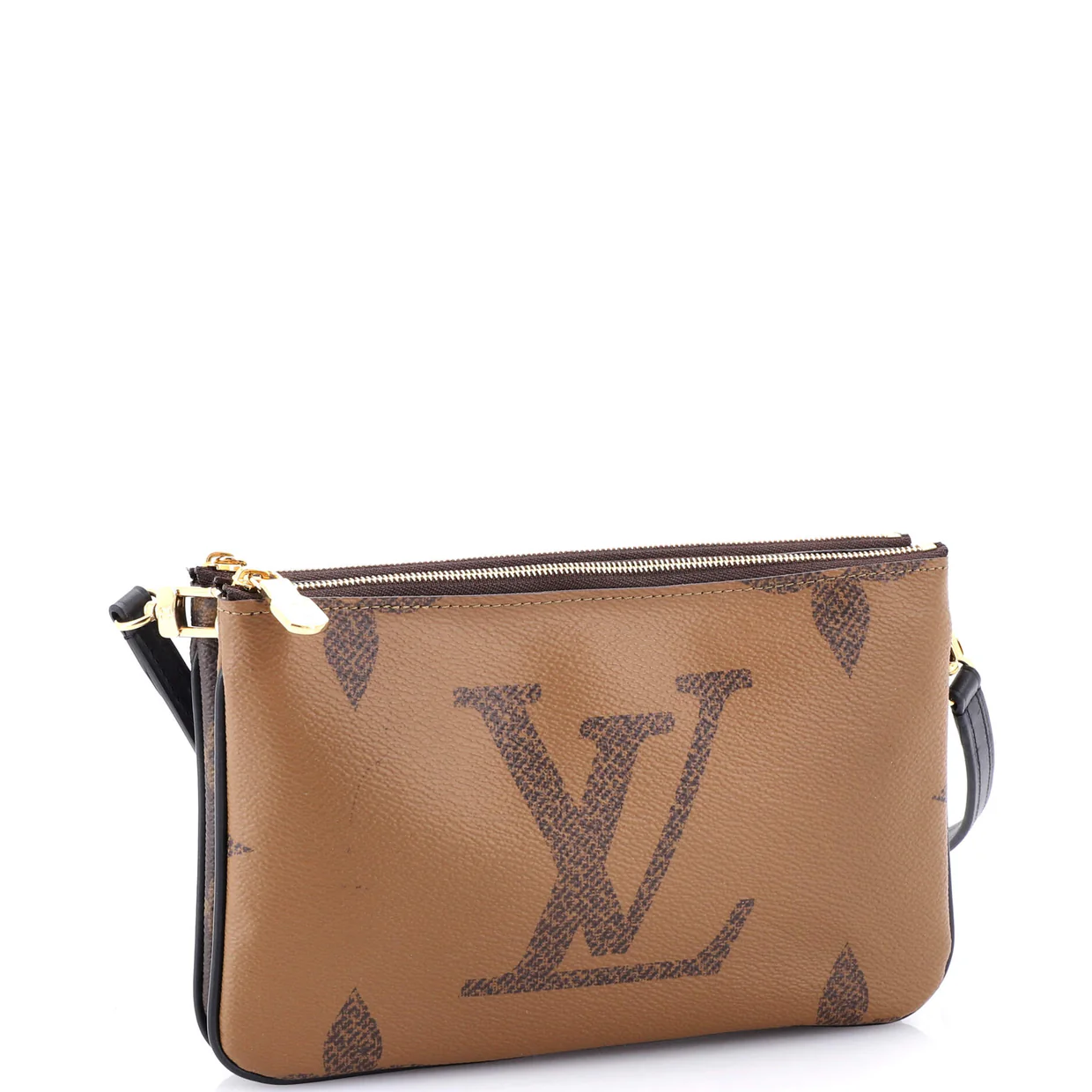 Double Zip Pochette Reverse Monogram Giant - Deep Luxury