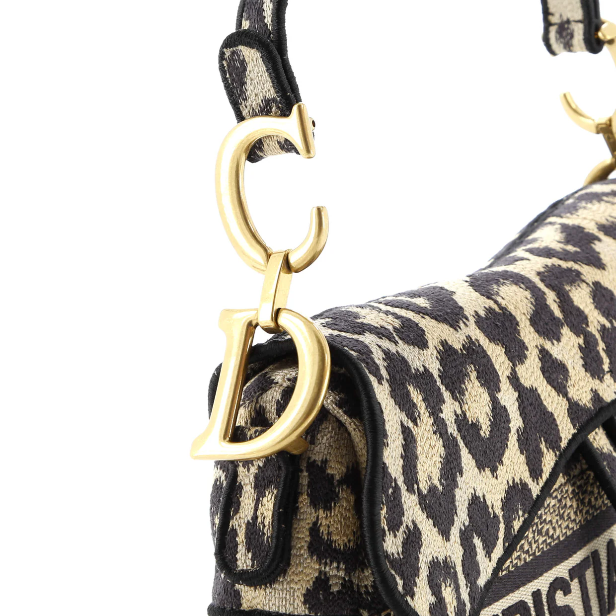 Saddle Handbag Mizza Embroidered Canvas Medium - Deep Luxury