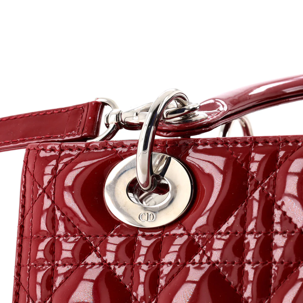 Lady Dior Bag Cannage Quilt Patent Medium - Deep Luxury