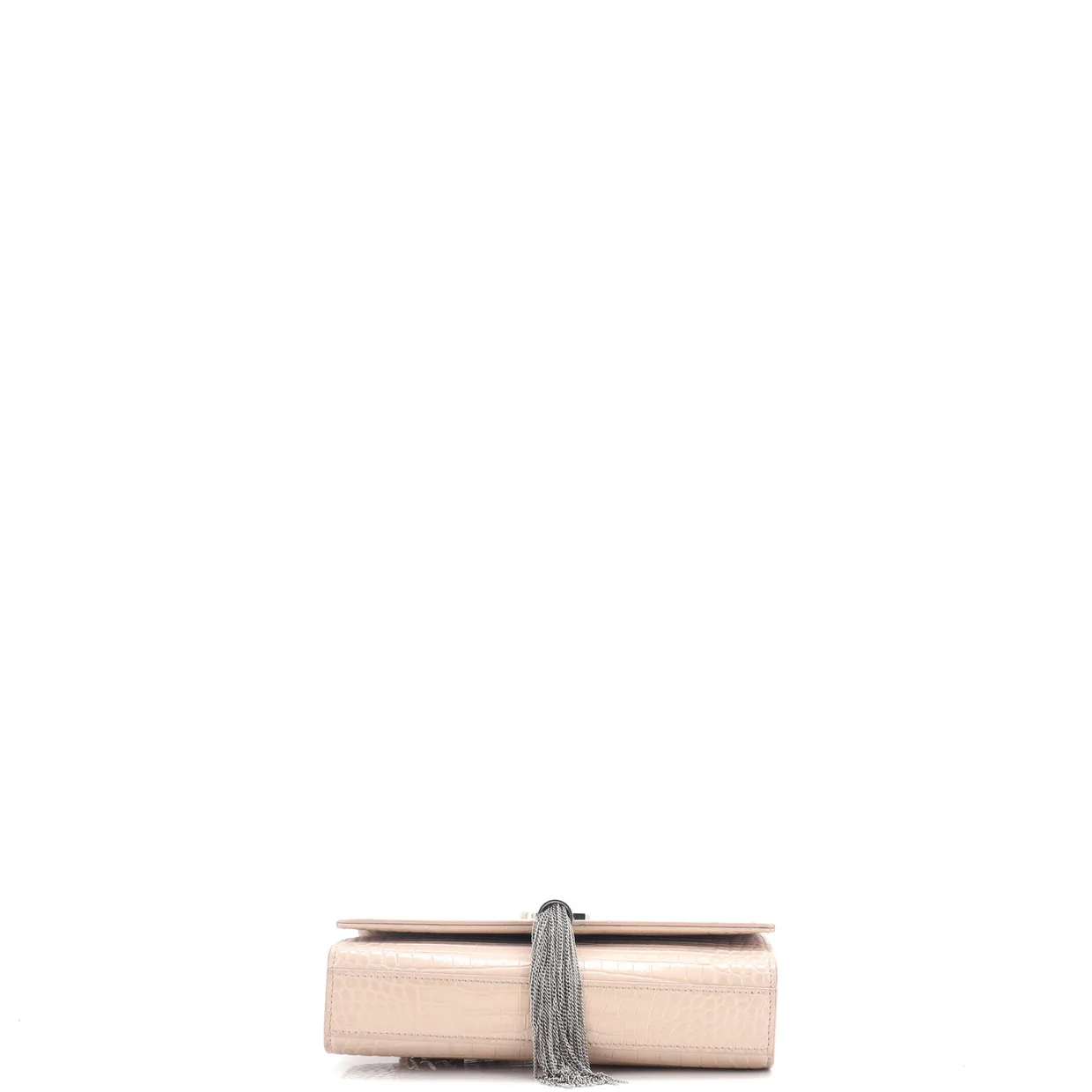 Classic Monogram Tassel Crossbody Bag Crocodile Embossed Leather Small - Deep Luxury