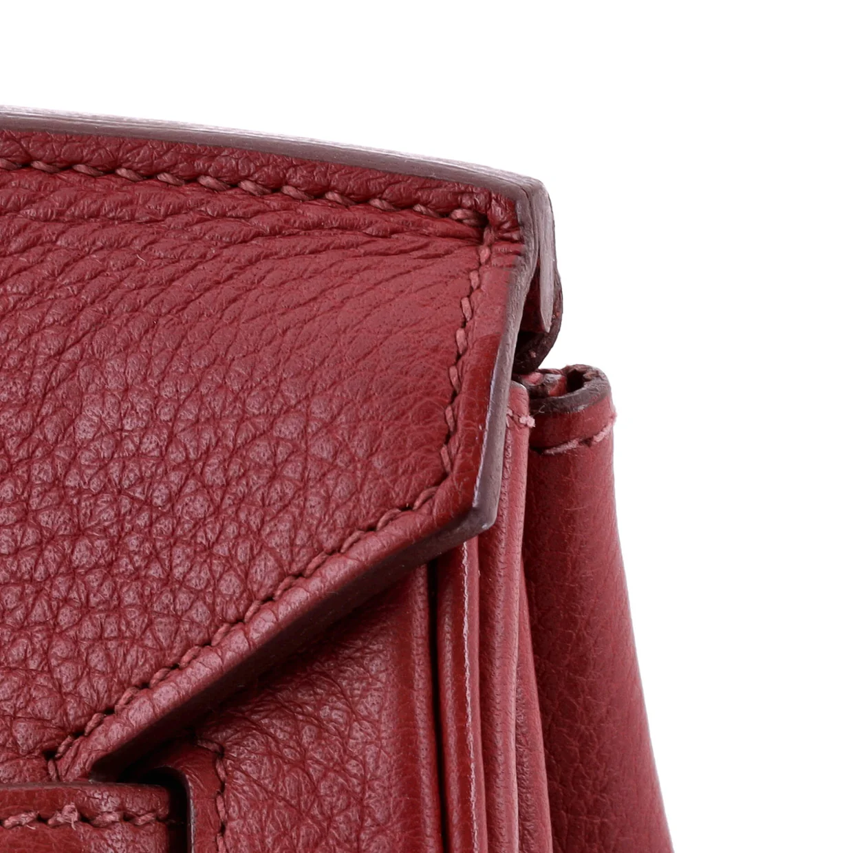 Birkin Handbag Rouge Garance Clemence with Palladium Hardware 35 - Deep Luxury