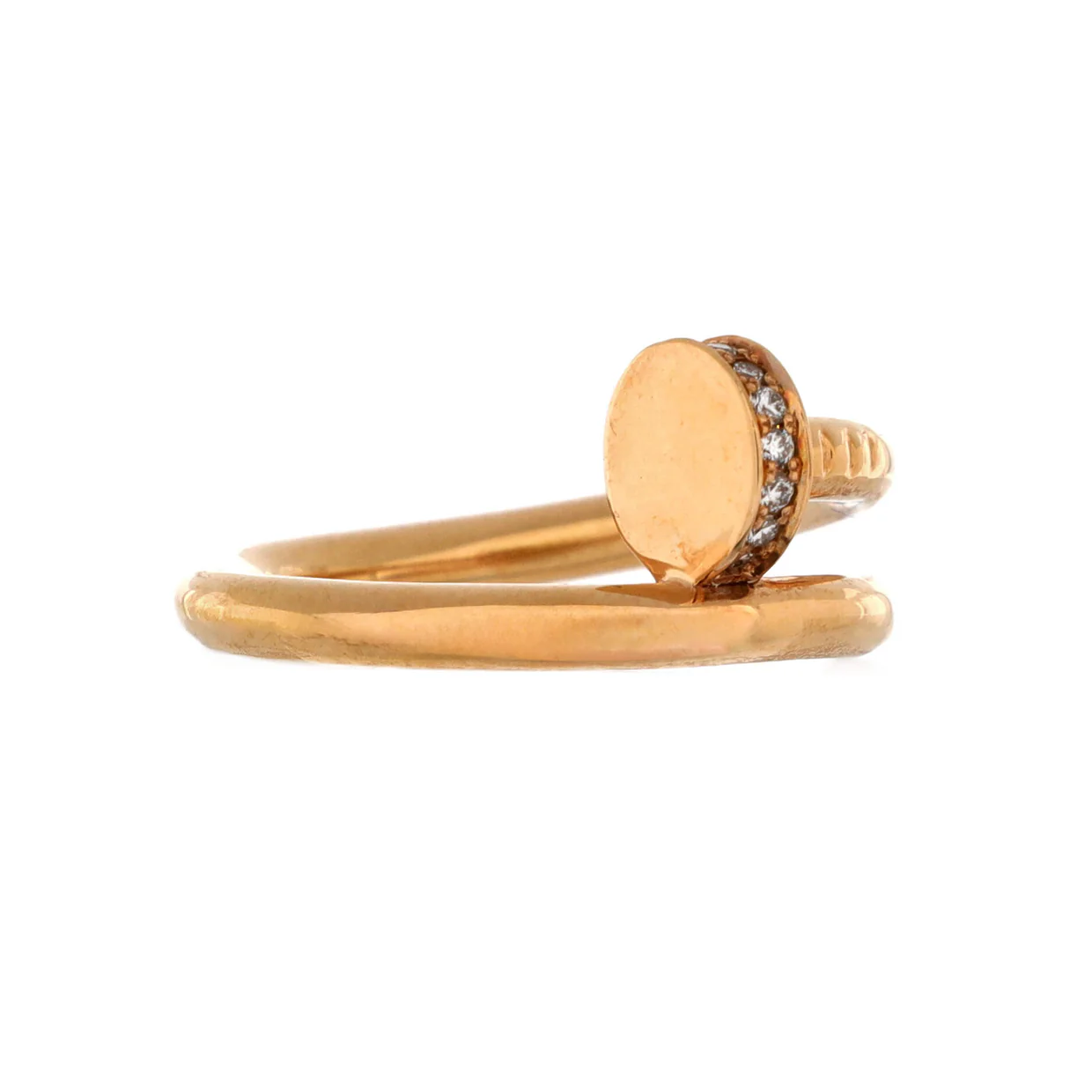 Juste un Clou Ring 18K Rose Gold and Diamonds - Deep Luxury
