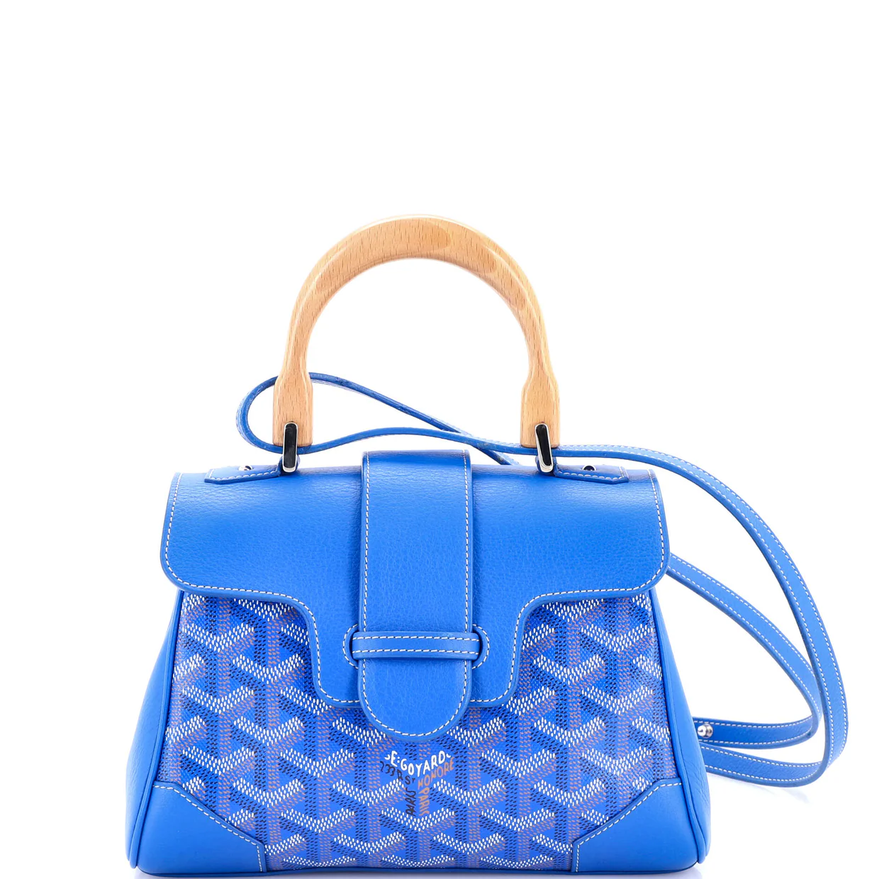 Saigon Top Handle Bag Coated Canvas with Leather Mini - Deep Luxury