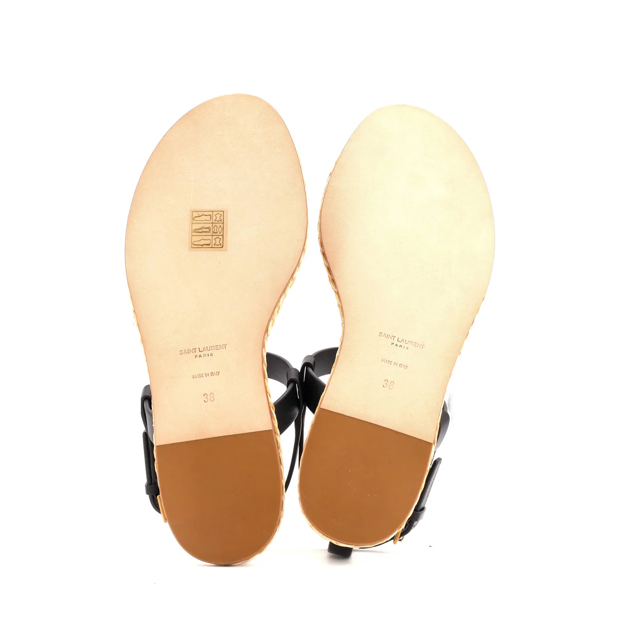 Women's Monogram Thong Sandals Leather and Raffia - Deep Luxury