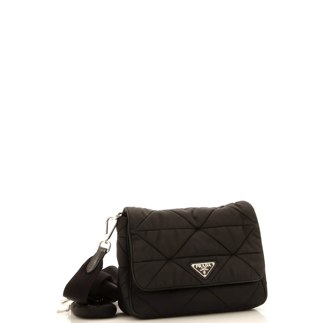Padded Flap Shoulder Bag Quilted Tessuto - Deep Luxury