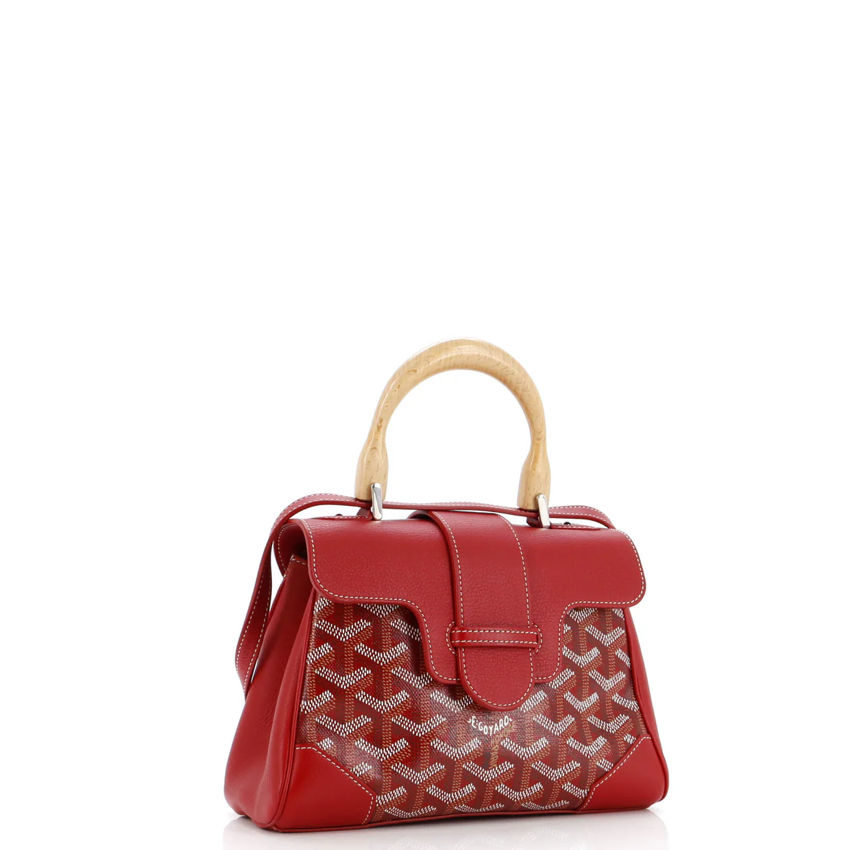 Saigon Top Handle Bag Coated Canvas with Leather Mini - Deep Luxury