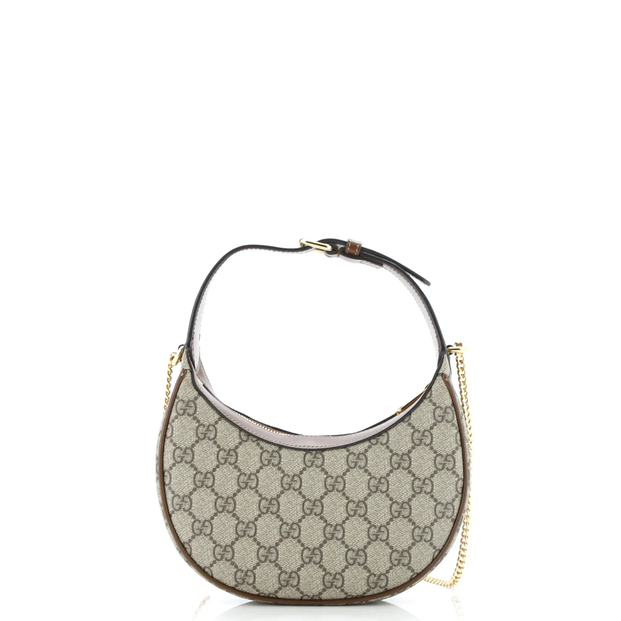 Interlocking G Patch Half Moon Hobo GG Coated Canvas Mini - Deep Luxury