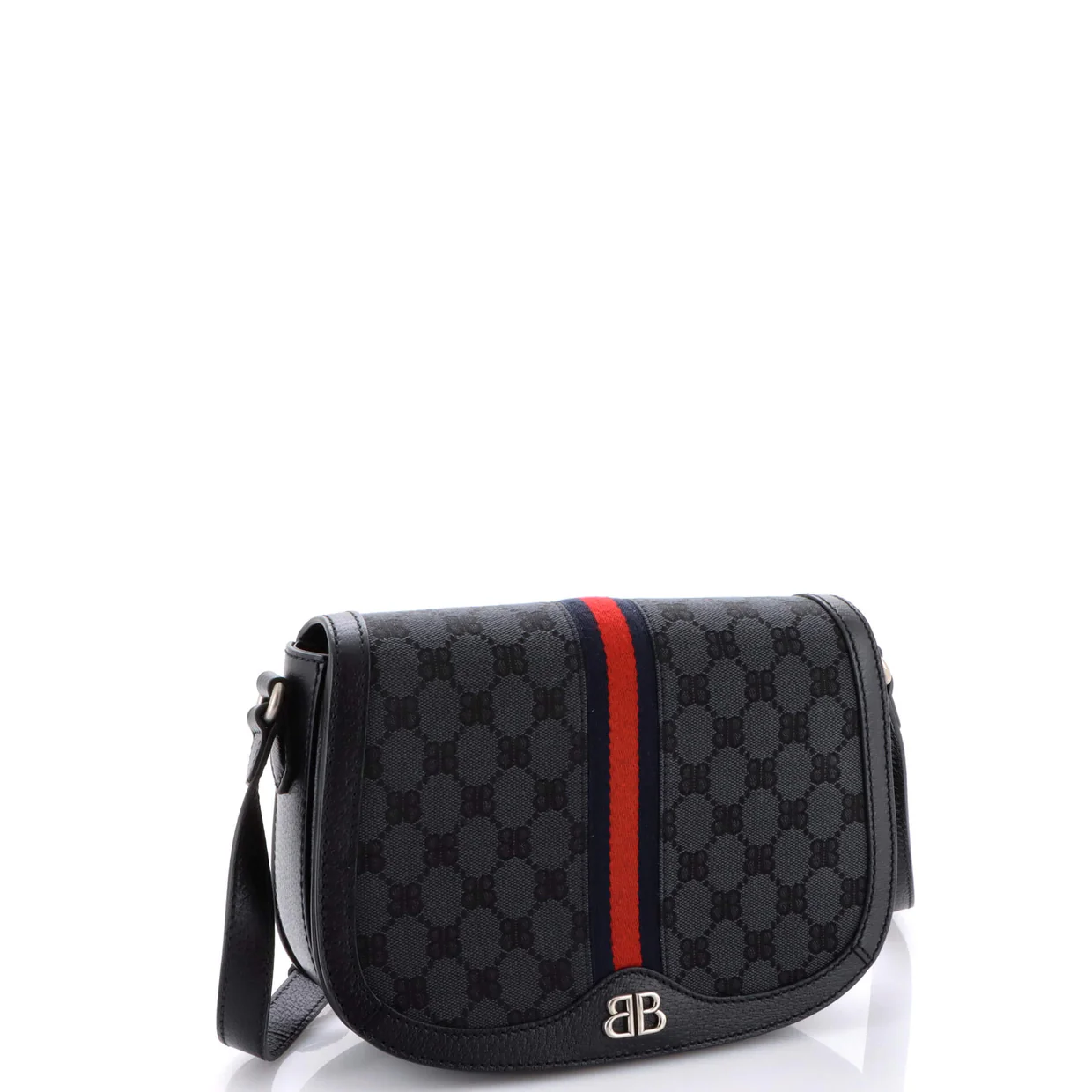 x Balenciaga The Hacker Project Flap Messenger Bag BB Canvas Medium - Deep Luxury