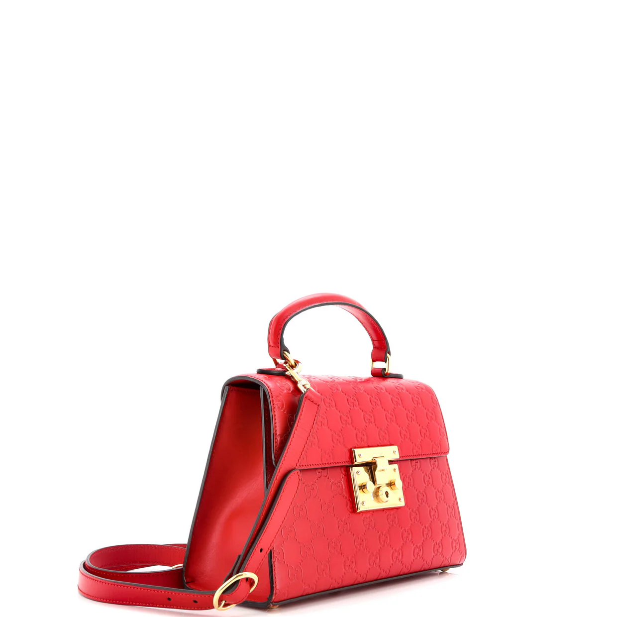 Padlock Top Handle Bag Guccissima Leather Small - Deep Luxury