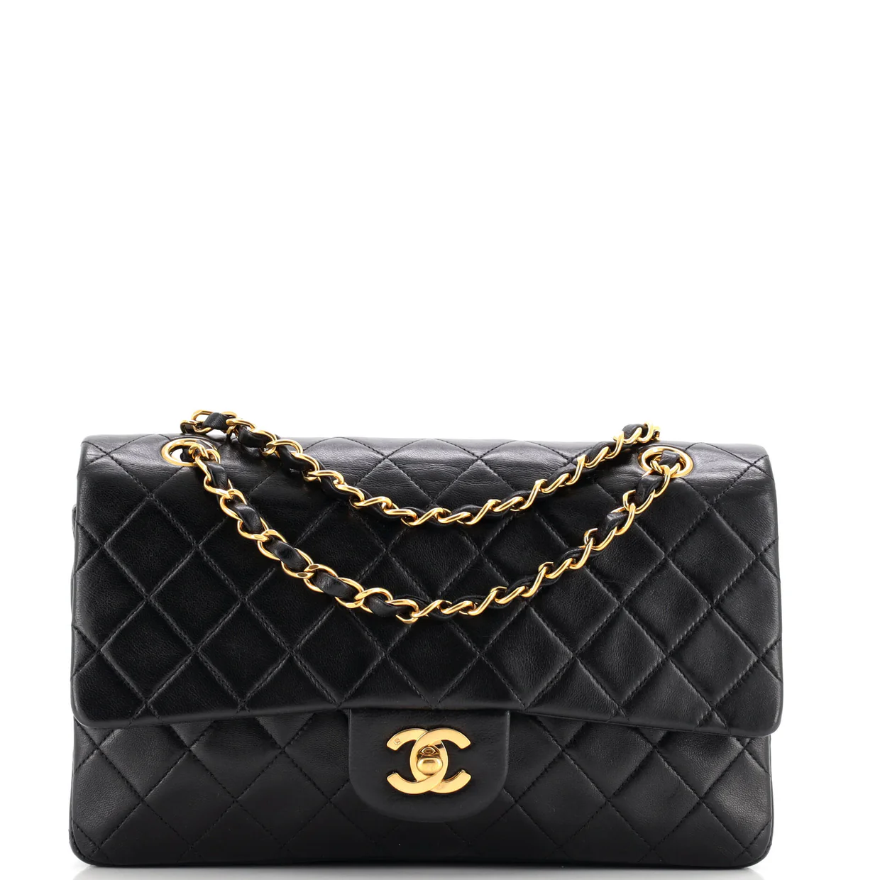 Vintage Classic Double Flap Bag Quilted Lambskin Medium - Deep Luxury