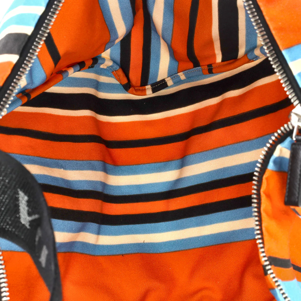 Triangle Logo Zip Crossbody Bag Printed Canvas Large - Deep Luxury