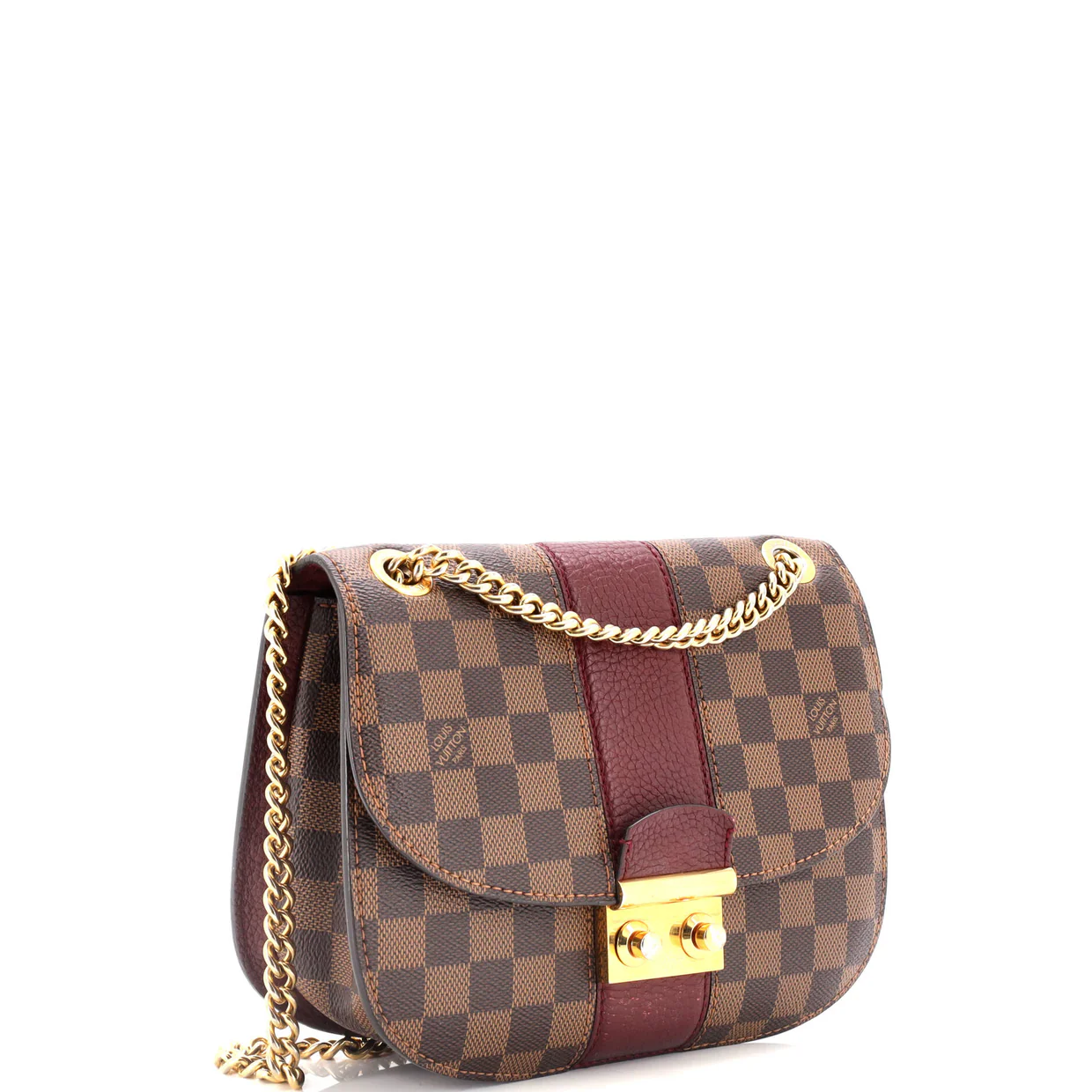 Wight Handbag Damier with Leather - Deep Luxury