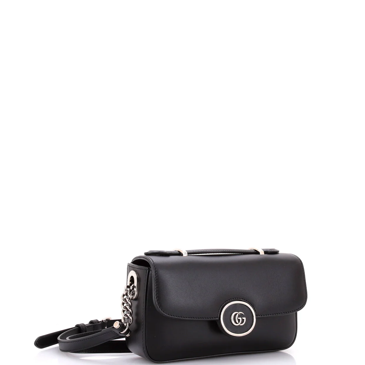 Petite GG Flap Shoulder Bag Leather Small - Deep Luxury