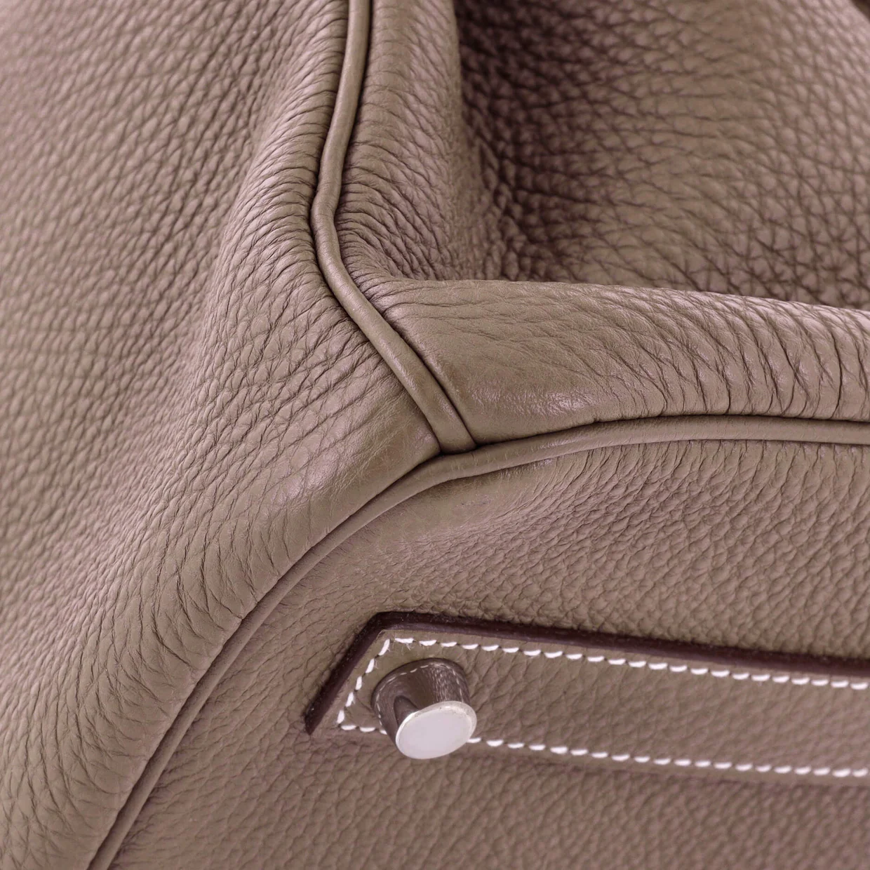 Birkin Handbag Grey Togo with Palladium Hardware 35 - Deep Luxury