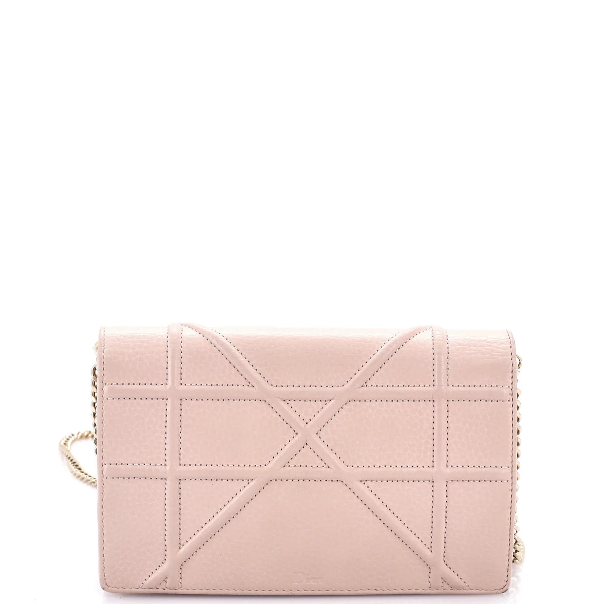 Diorama Wallet on Chain Leather - Deep Luxury