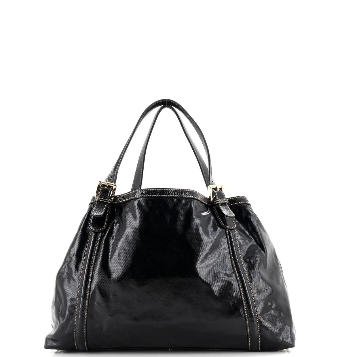 Britt Web Tote Dialux Coated Canvas Medium - Deep Luxury