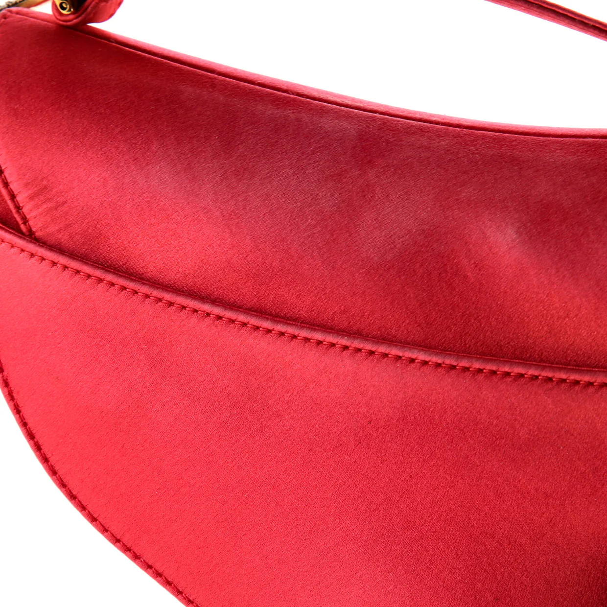 Saddle Handbag Satin with Crystals Mini - Deep Luxury
