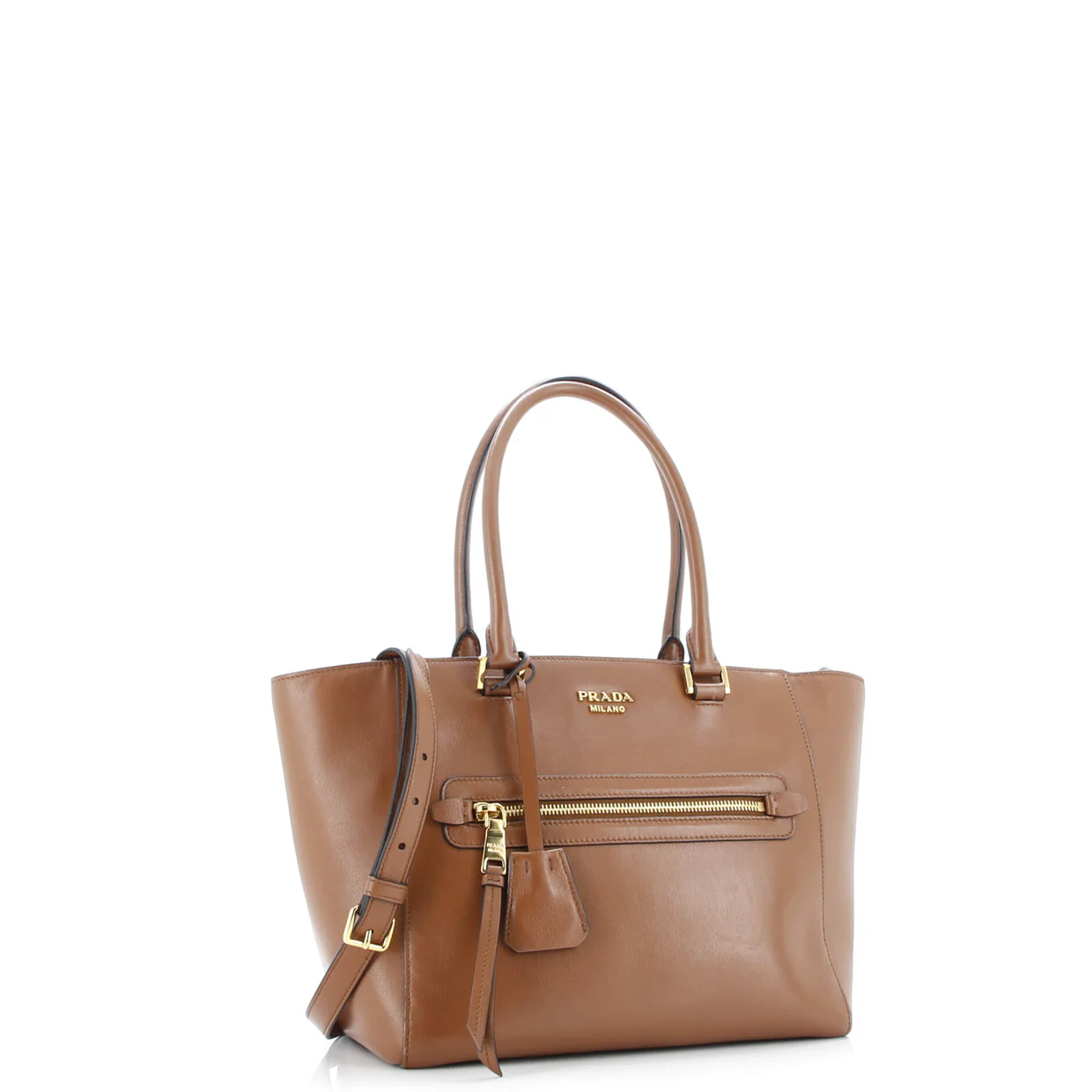 Front Pocket Convertible Tote Glace Calf Small - Deep Luxury