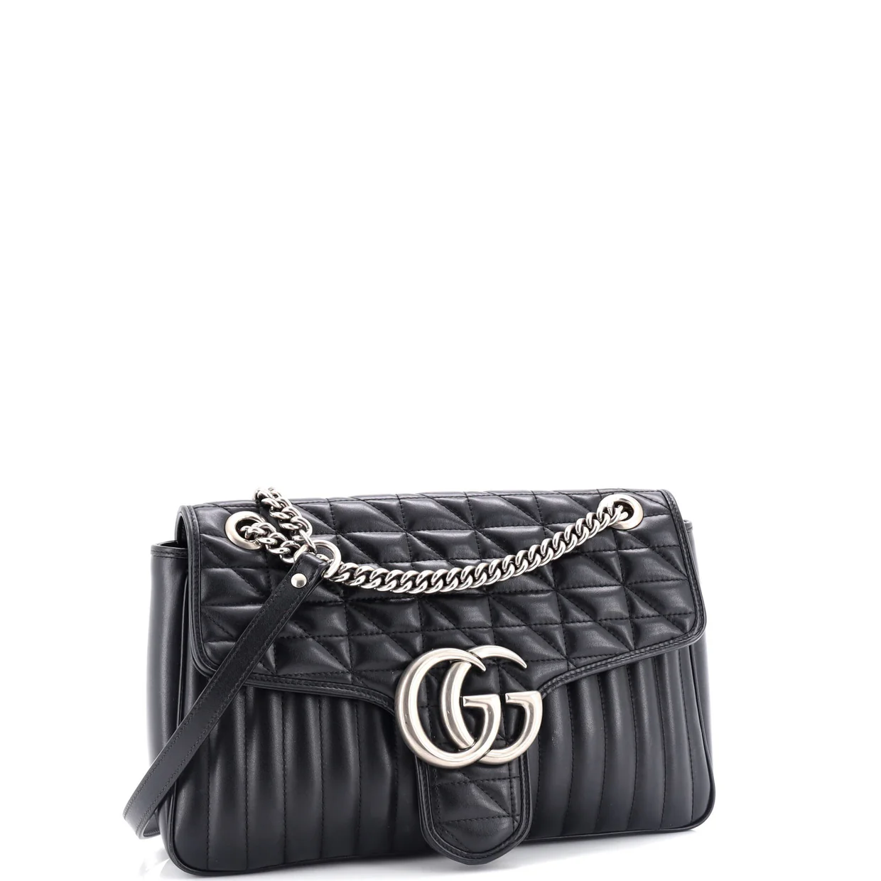 GG Marmont Flap Bag Mixed Matelasse Leather Medium - Deep Luxury