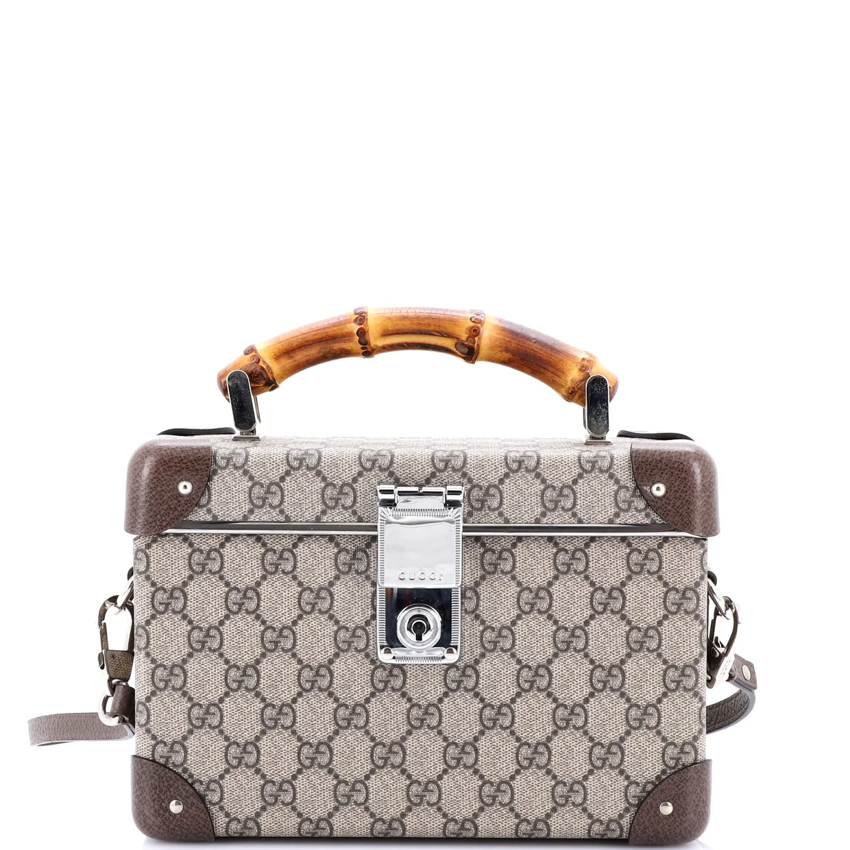 Bamboo Globe-Trotter Vanity Case GG Coated Canvas - Deep Luxury