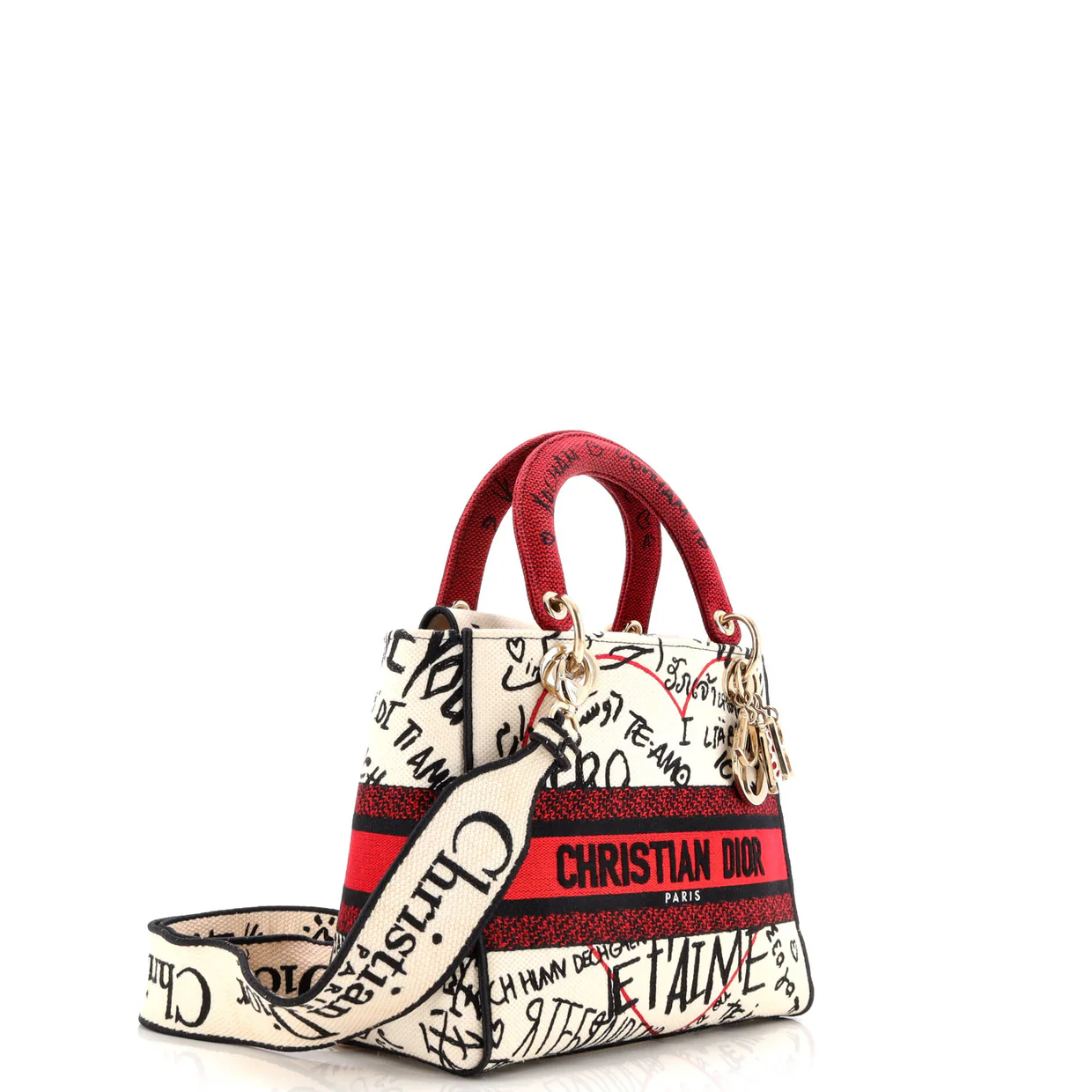 Lady D-Lite Bag Embroidered Canvas Medium - Deep Luxury