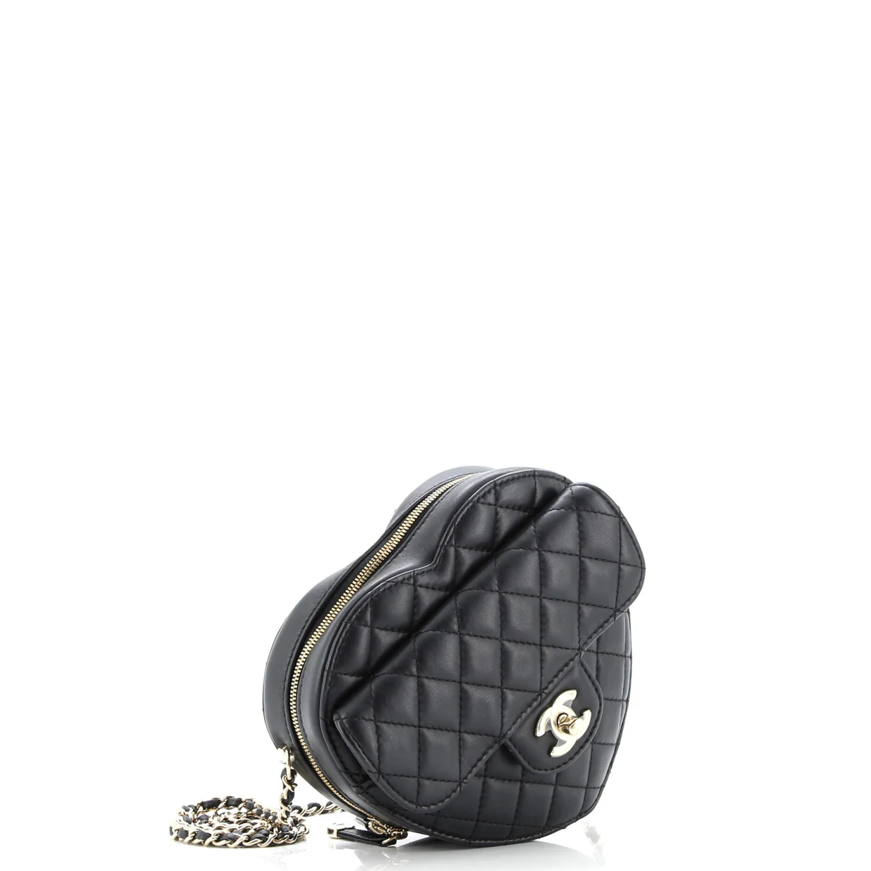 CC in Love Heart Bag Quilted Lambskin - Deep Luxury