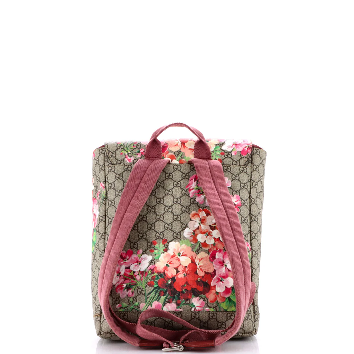 Buckle Backpack Blooms Print GG Coated Canvas Medium - Deep Luxury