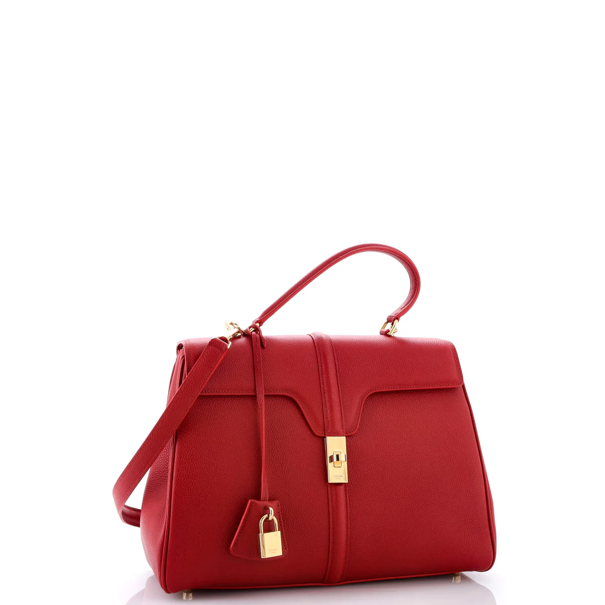 16 Top Handle Bag Grained Calfskin Medium - Deep Luxury