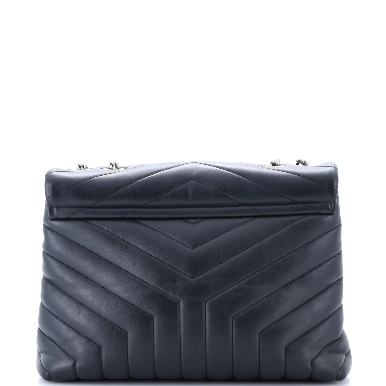 Loulou Shoulder Bag Matelasse Chevron Leather Medium - Deep Luxury