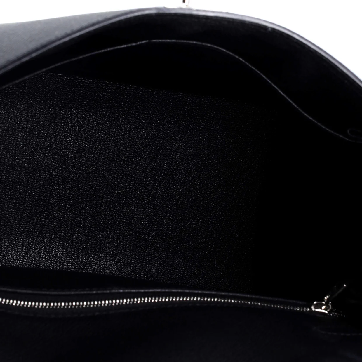 Kelly Handbag Noir Epsom with Palladium Hardware 28 - Deep Luxury