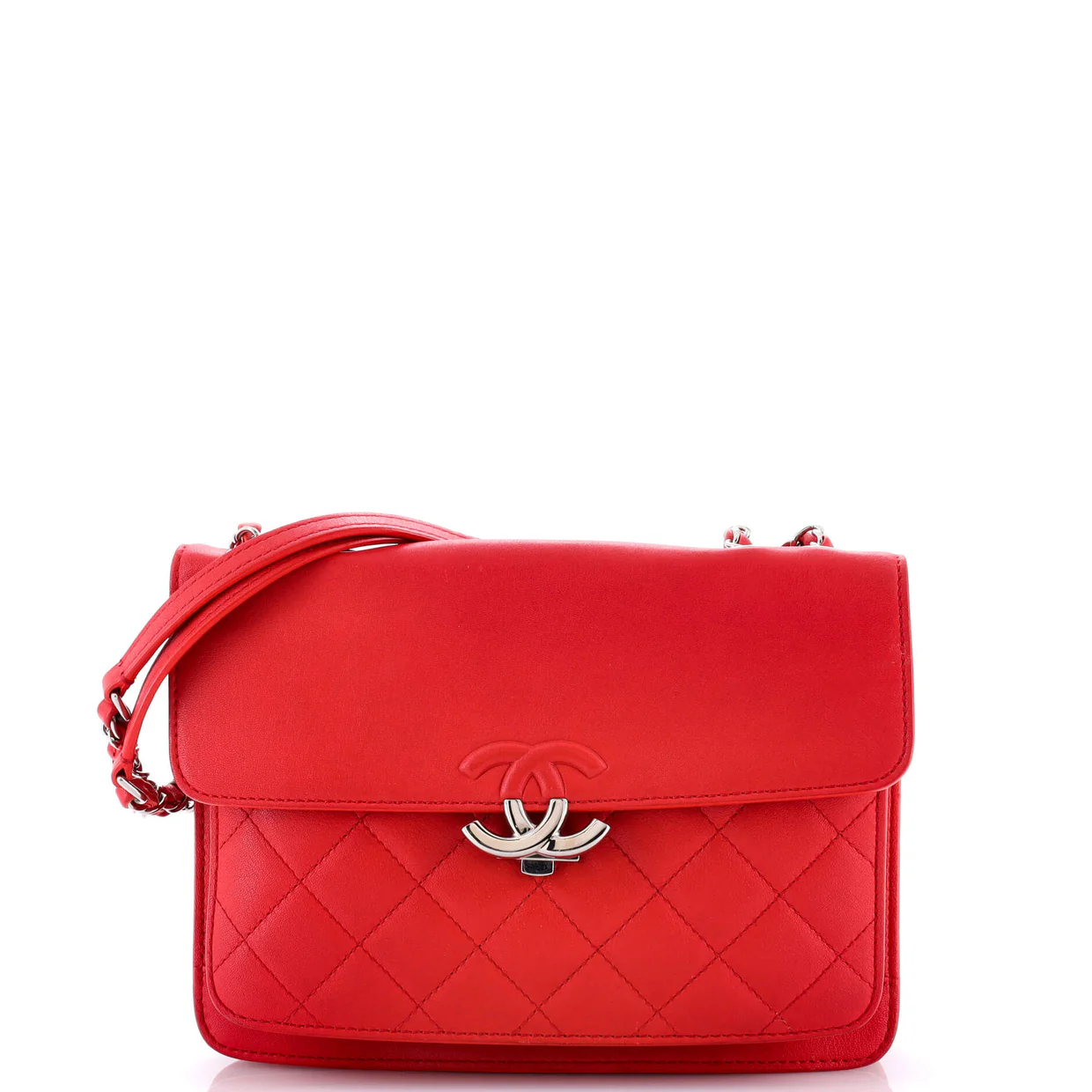 CC Box Flap Bag Quilted Calfskin Small - Deep Luxury