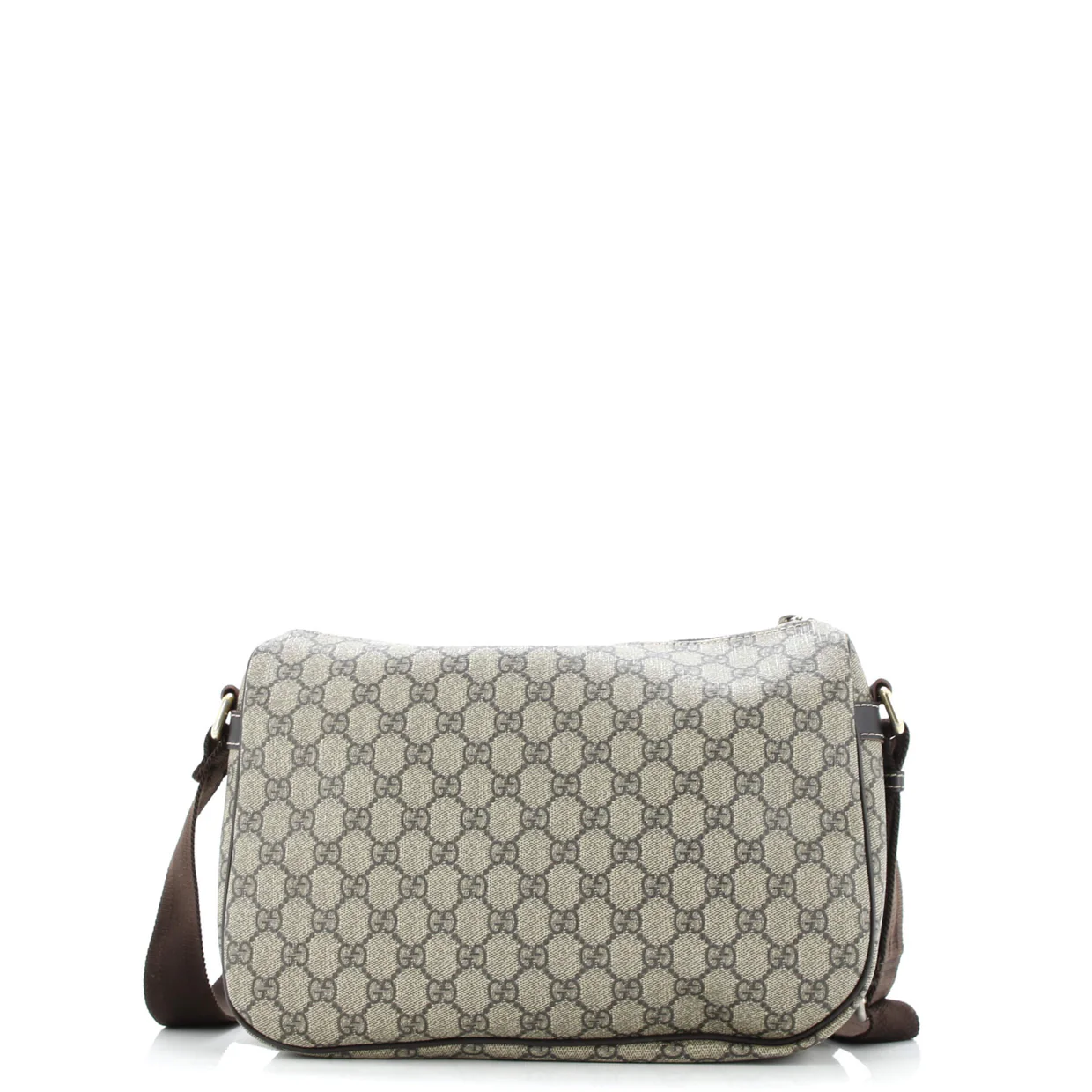 Double Pocket Messenger Bag GG Coated Canvas Large - Deep Luxury