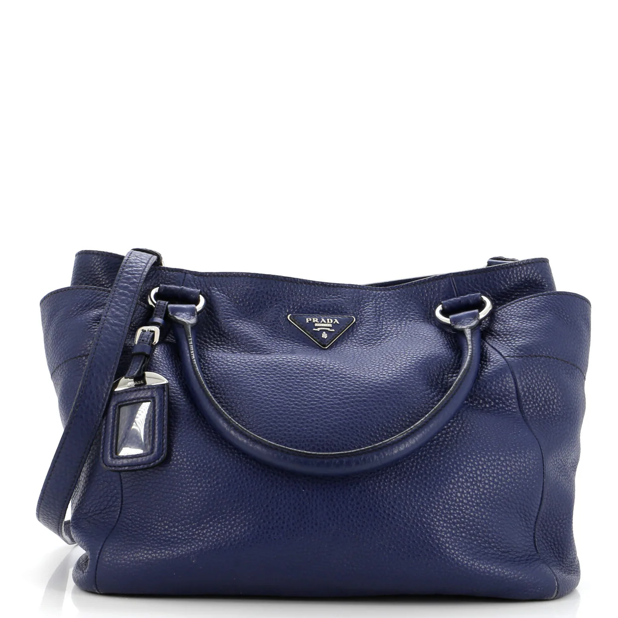 Side Pocket Convertible Tote Vitello Daino Large - Deep Luxury